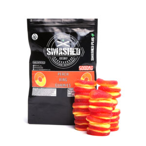 Smashed edibles peach ring gummies 5000mg